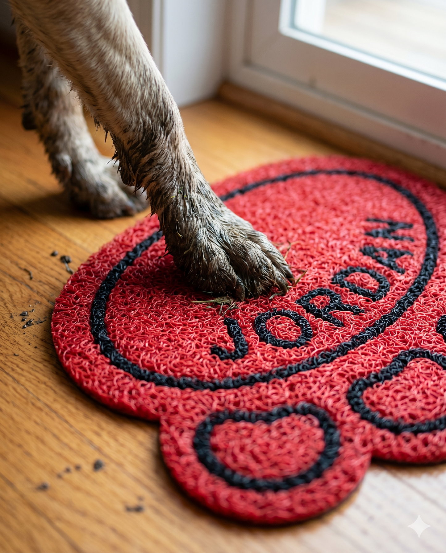 Custom Dog Paw Mat — Personalized Vinyl Mat for Dog Homes