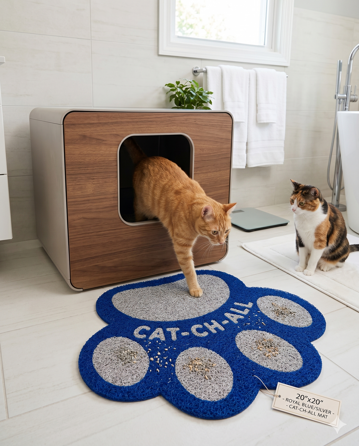 Custom Cat Paw Mat — Personalized Vinyl Mat for Cat Homes