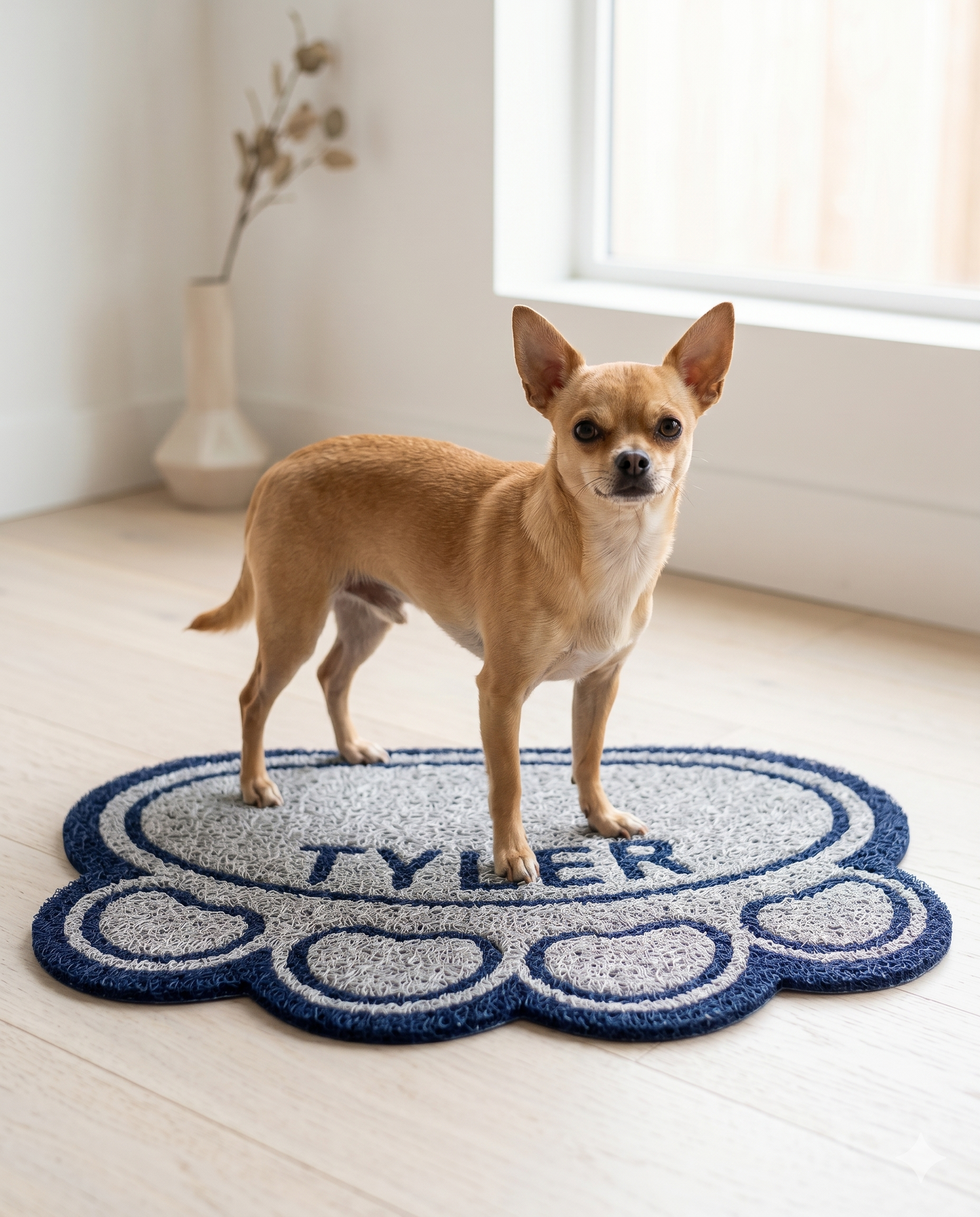Custom Dog Paw Mat — Personalized Vinyl Mat for Dog Homes